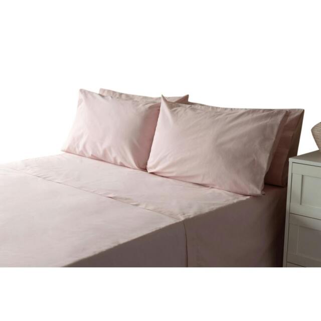 Rackhams Percale Fitted Sheet - Blush - Blush - Double - 100% Cotton