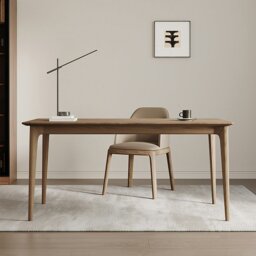 Rackhams Mei Office Desk, Solid Wood, Ash Wood - 140 x 70cm - thumbnail 2
