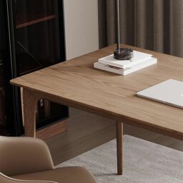 Rackhams Mei Office Desk, Solid Wood, Ash Wood - 140 x 70cm - thumbnail 3
