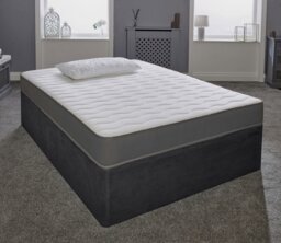 Rackhams Cooltouch Essentials Wave Grey Hybrid Spring & Memory Foam Mattress - Grey - 1 - 3ft Single Mattress (90cm x 190cm)
