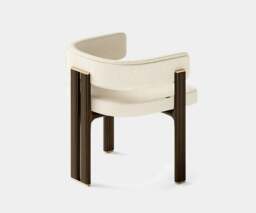 Rackhams Aster Karl Dining Chair: Elegant with Low Rounded Backrest - thumbnail 4