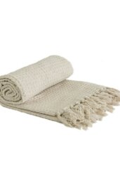 "Rackhams Honeycomb Throw Over Blanket - Light Pink - 90"" X 100""" - thumbnail 4