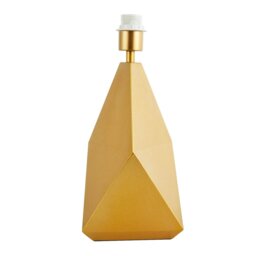 Rackhams Satin Gold Metal 3D Geometric Table Lamp Base Modern Designer Style with Switch