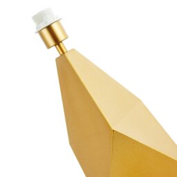 Rackhams Satin Gold Metal 3D Geometric Table Lamp Base Modern Designer Style with Switch - thumbnail 2