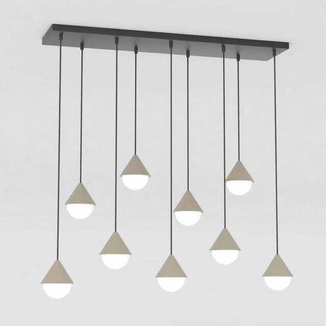 Rackhams GIRO Pendant Lamp 9 x G9 Black / Beige - image 1