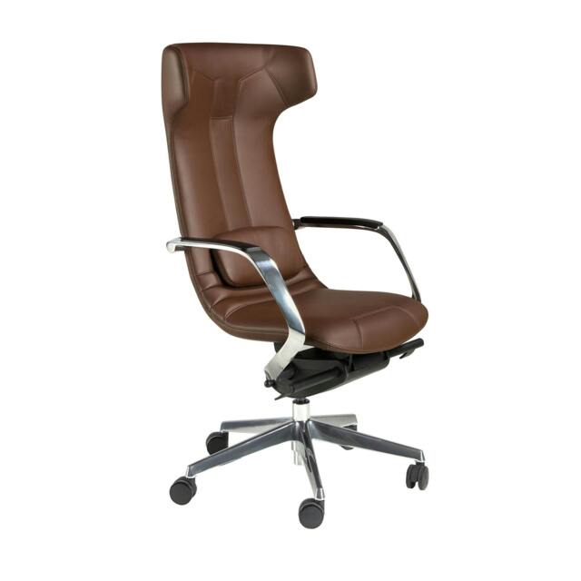 Rackhams Swivel Office Chair 4215/4216 - Brown - Steel - image 1