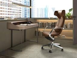 Rackhams Swivel Office Chair 4215/4216 - Brown - Steel - thumbnail 4