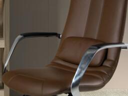 Rackhams Swivel Office Chair 4215/4216 - Brown - Steel - thumbnail 5