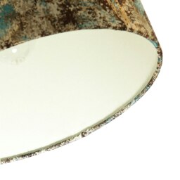 Rackhams Graphic Designer Round Drum Lamp Shade in Teal Cream and Taupe Colours - thumbnail 4