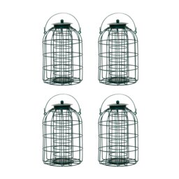 Rackhams Pack of 4 Wild Bird Fat Ball Feeder with Squirrel Guard