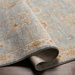 Rackhams Avant Garde-Vintage Beige Blue Brown Traditional Boho Fringe Rug - 200 x 290 cm - thumbnail 4