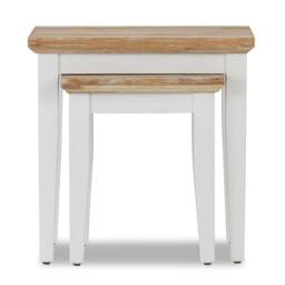 Rackhams Florence Nest of Tables 2 Side Lamp Tables - Truffle, Beige - thumbnail 4
