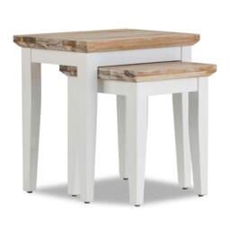 Rackhams Florence Nest of Tables 2 Side Lamp Tables - Truffle, Beige - thumbnail 3