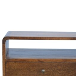 Rackhams Solid Wood Curved Chestnut Media Unit - thumbnail 6