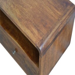 Rackhams Solid Wood Curved Chestnut Media Unit - thumbnail 5