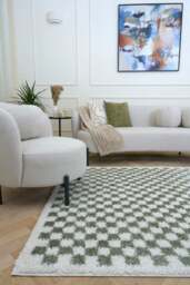 Rackhams Moodi Shaggy Green Lunel Rug - 160X230 cm - thumbnail 2