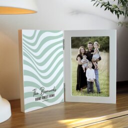 Rackhams Personalised Wooden Hinged 6x4 Photo Frame - White - Wood - 4x6 - thumbnail 4