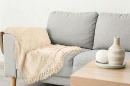 "Rackhams Darcy Tassel Natural Throw - 50x60""" - thumbnail 4