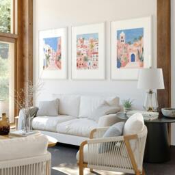 Rackhams Home Decor Living Room Pictures - Set of 3 Beach Decor Wall art Prints - A2 16.54 x 23.39 in / 42 x 59.4 cm - Satin Photo paper 280 gsm - White Frame - thumbnail 6