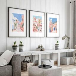 Rackhams Home Decor Living Room Pictures - Set of 3 Beach Decor Wall art Prints - A2 16.54 x 23.39 in / 42 x 59.4 cm - Satin Photo paper 280 gsm - White Frame - thumbnail 4