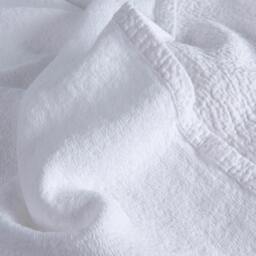 Rackhams White Textured Matelasse Cotton Bedspread - King - Superking - thumbnail 3