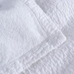 Rackhams White Textured Matelasse Cotton Bedspread - King - Superking - thumbnail 5