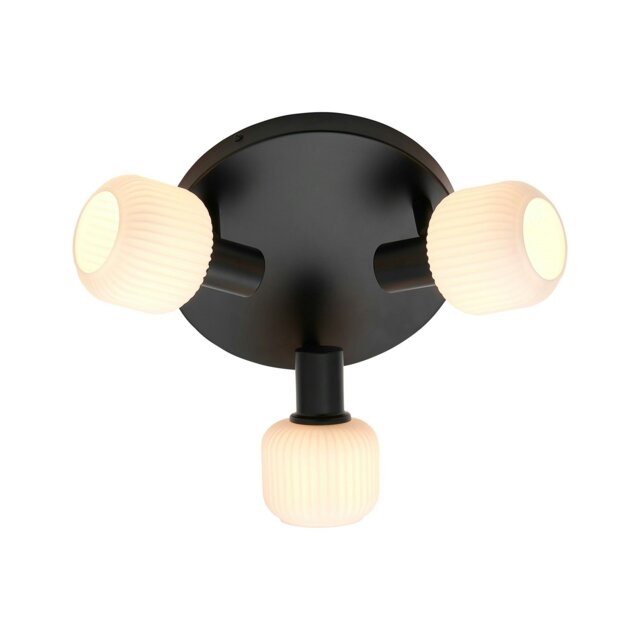 Rackhams Milford Mini 3-Rondel - Ceiling light - Black - 1 - image 1