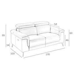 Rackhams Relax sofa in mink leather 6105/6106 - 170 x 103 x 99 - 2 - thumbnail 4