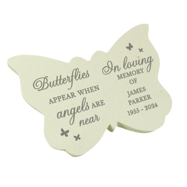 Rackhams Personalised Memorial Butterfly Resin Garden Ornament - image 1
