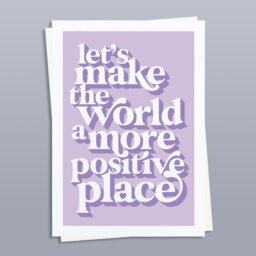 Rackhams Positive place positivity art print - White frame - thumbnail 3