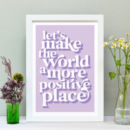 Rackhams Positive place positivity art print - White frame - thumbnail 1