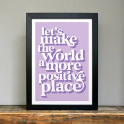 Rackhams Positive place positivity art print - White frame - thumbnail 2