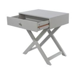 Rackhams Options 1-Drawer X-Leg Premium Bedside Cabinet - white - thumbnail 5