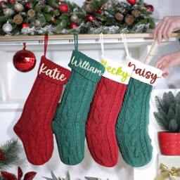 Rackhams Personalised Embroidered Christmas Stocking - White-Grey - thumbnail 2