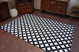 Rackhams Sketch Rug - Black & White Diamonds - 180cm x 270cm - thumbnail 1
