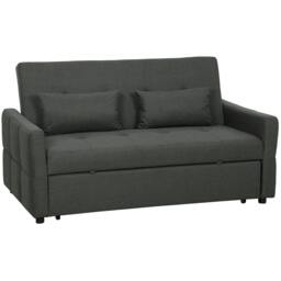 Rackhams Three-Way Two-Seater Sofa Bed - Charcoal Grey - Charcoal Grey
