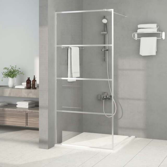 Rackhams Walk-in Shower Wall Silver 90x195 cm Clear ESG Glass