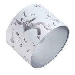 Rackhams Elvis Presley Themed Linen Lampshade with Famous Poses and Guitars Musical Notes - thumbnail 5