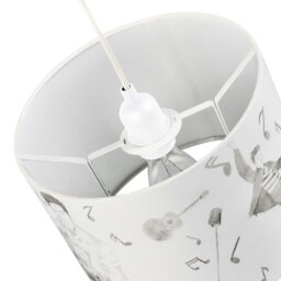 Rackhams Elvis Presley Themed Linen Lampshade with Famous Poses and Guitars Musical Notes - thumbnail 4