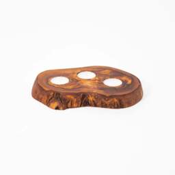 Rackhams Olive Wood Rustic Tea Light Holder      - 9cm Dia x 5cm H - Olive Wood - thumbnail 6