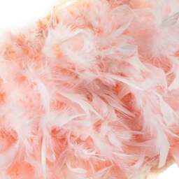 Rackhams Modern and Chic Real Pink Feather Floor Lamp with Satin Nickel Base and Switch - thumbnail 2