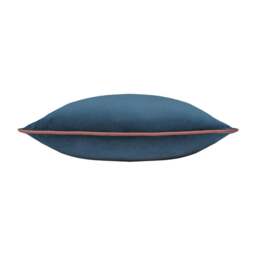 Rackhams Meridian Velvet Cushion Cover - Petrol/Blush - 45cm x 45cm - Petrol/Blush - 100% Polyester - thumbnail 2
