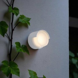 Rackhams 4 Watt Round White Garden Wall Light - thumbnail 4