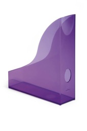 Rackhams Magazine Rack Document Desk File Organiser - 6 Pack - A4 Clear Purple
