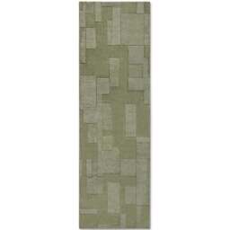 Rackhams Wilhelmine Wool Green Rug - 80X150 cm - thumbnail 3