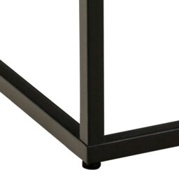 Rackhams Barossa Coffee Table with Black Marble Marquina Top & Black Steel Base 40cm - Black - Black - 40 - thumbnail 6