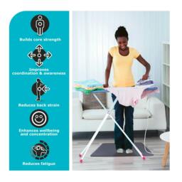Rackhams Anti-Fatigue Standing Mat –  2cm Thick Ergonomic Non-Slip Floor Comfort Mat – Grey – Multiple Sizes - 50 x 80cm - thumbnail 4