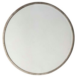 Rackhams Higgins Metal Round Wall Mirror Antique Silver - 80cm - Silver - thumbnail 5