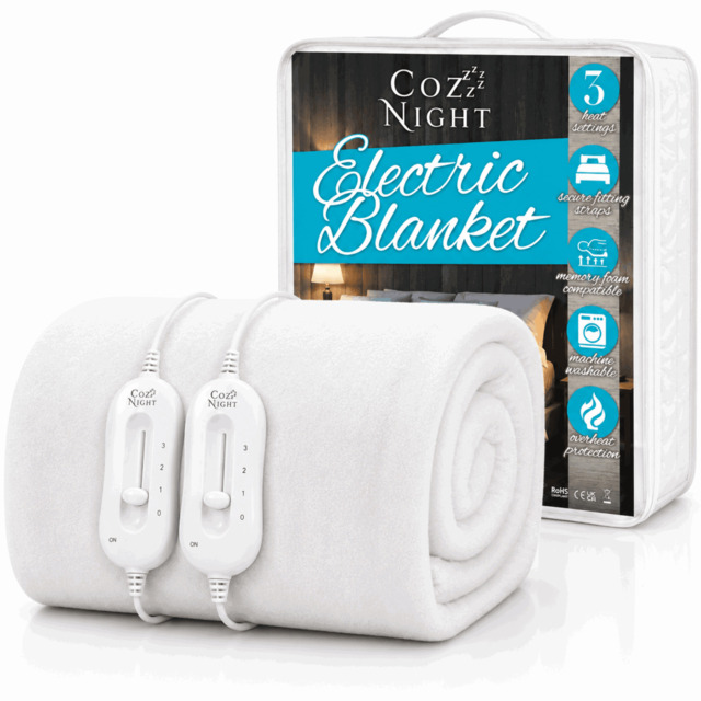 Rackhams Electric Blanket King Size Heated with 3 Heat Settings - Machine Washable with Overheat Protection - image 1