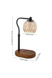 Rackhams Dimmable Candle Warmer Lamp with Timer - Black - One Size - thumbnail 3